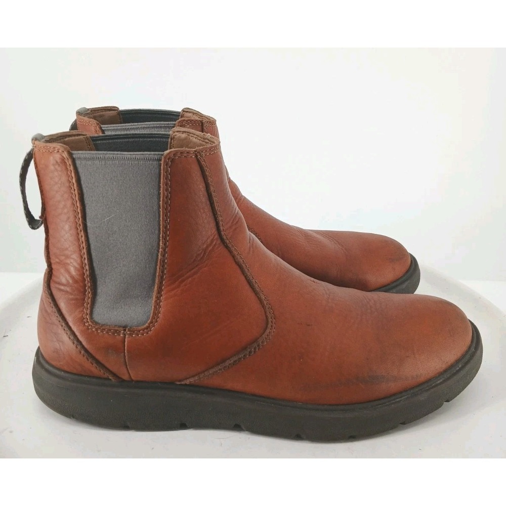Clark's Men's Un Map Mid Unstructured Brown Leather Chelse Boots Sz 11.5 C116